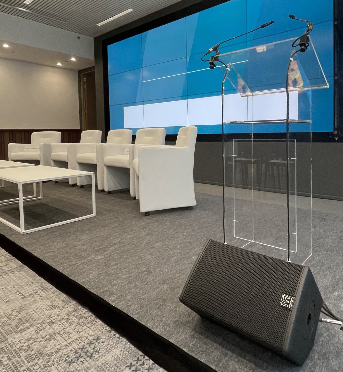 Setup sonorisation pour conférence corporate